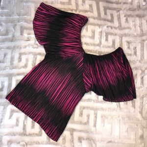 Pink and Black mesh top